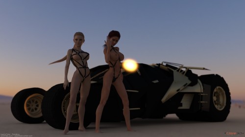 Post 488: Irisa & Talia - Roadtrip  Yes, I added Clare to the scene as well, found some cloth, added it to the scene, it didn’t fit by itself, so I choose the fit to Clare and DAZ was working for an hour and still no result… so I guess