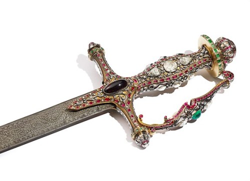 swordsite:#BlingHeavily Bejewelled Indian Sword in the Tulwar StyleDate: 1880–1900Geography: S