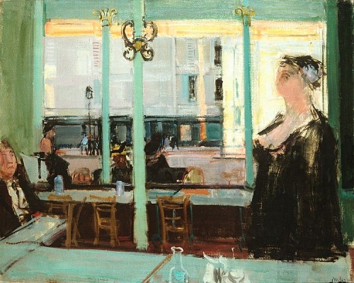 Café du Châtelet  -  Rudolf Zender, 1949Swiss, 1901-1988Oil on canvas, 73 x 92 cm