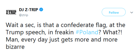 bobbybxtchs: thatpettyblackgirl:  They know exactly what that flag represents.   https://www.huffingtonpost.com/entry/confederate-flag-europe-trump-poland_us_5968a317e4b017418626ab5e   Uh 
