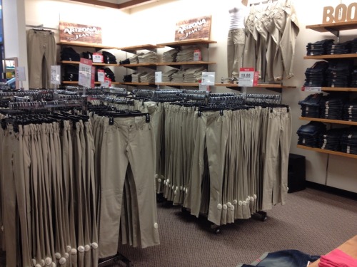 ranchdepressing: candidcatharsis: so at work our store accidently ordered 700 khakis instead of the 