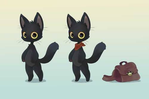 luckycatfilm:Some designs for our two characters!