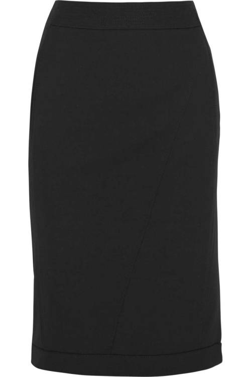 Stretch-crepe pencil skirt