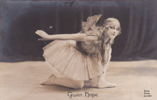 Edwardian Ballet Dancer Gwen Hope in Sparkling Tutu Costume and Fairy Wings&hellip;early 1900s