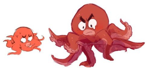 scarfbarf:u know how ikalgo could get real big?? what if he could get super tiny…small lil octopus 4