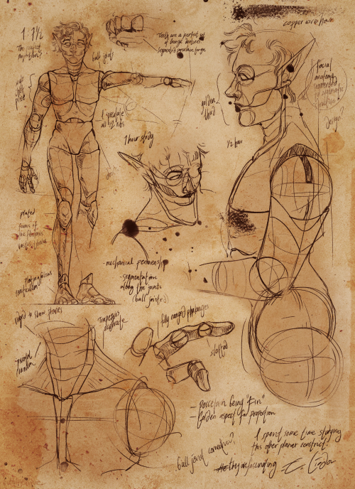 More of Erril’s journal. Ran into a warforged who he really bonded with + some party sketches while 