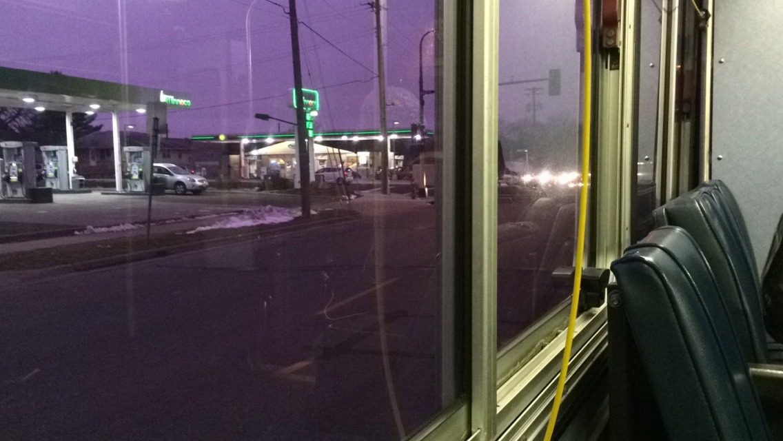 commonish:  the sky was purple this morning?