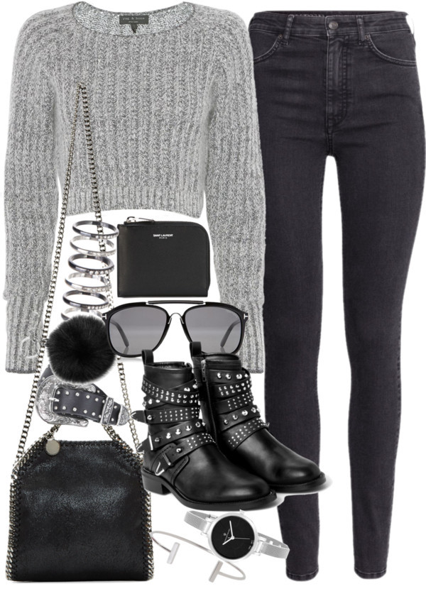 Untitled #3576 by amylal featuring aviator style sunglasses
Rag bone crewneck sweater, 180 AUD / H&m jeans, 30 AUD / MANGO buckle booties, 81 AUD / STELLA McCARTNEY leather tote handbag, 935 AUD / Yves saint laurent bag / Michael Kors fur charm, 68...