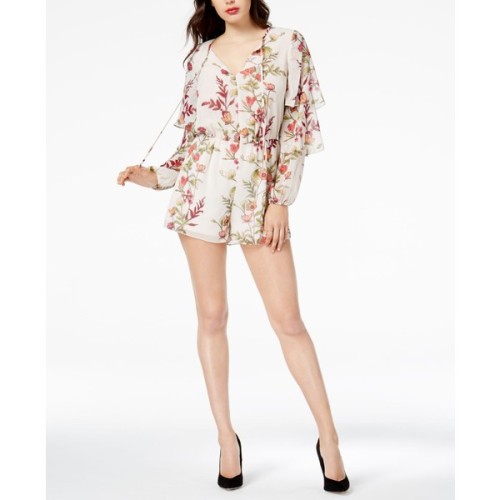 Guess Pixie Ruffled Romper ❤ liked on Polyvore (see more guess rompers)