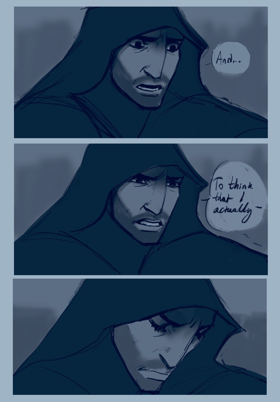 denythem: Look- I know I already did a whole comic on the confrontation in Bravil, but I wanted to be knee deep in angst again so :)))))  