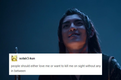 thepastisaroadmap:veliseraptor:text post meme + xue yang, because what else do I do with my time the