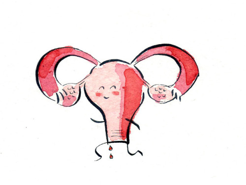 Working in a new and amazing project, happy to draw this little uterus!!