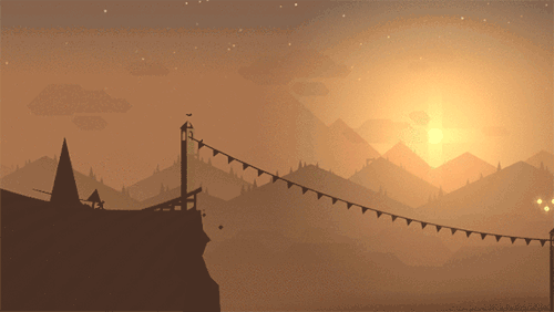 Beautiful gifs from iOS game Alto’s Adventure