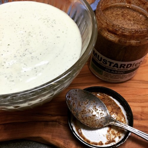#avocado #lime #cilantro #sourcream and our #classic #mustard with #seasalt. A #delicious mix for yo