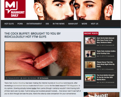 ftmfags:  This actually incredible thing happened a couple weeks ago - where our BFF dewittdailydoesit on the internet posted an article about the website (including many of our trailers) on Man Hunt Daily.   I was so excited that a mainstream gay site
