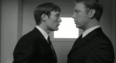dionysus-darling:  Have some gifs of Mads and Hugh kissin’ dudes, for science.