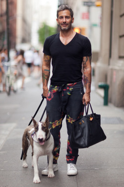 Street Style: Marc Jacobs and His Bull Terrier,