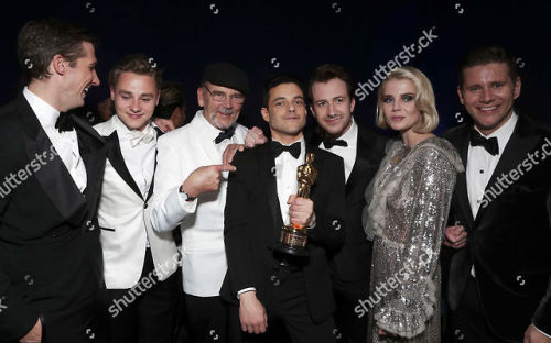 Jessica Leech, Sami Malek, Allen Leech, Jasmine Malek, Anita Dobson, Spike Edney, Brian May, Rami Ma