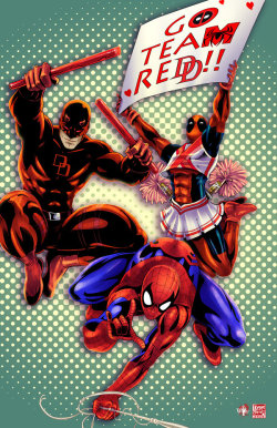 tyrinecarver:  Go Team Red by TyrineCarver  Get the print or view other Musetap artworks at MusetapStudios.com!Musetap Etsy (Bestsellers Only)