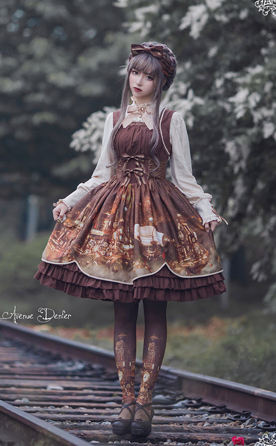 lolita-wardrobe:  NEW Release: Avenue Denfer 【-Steam Castle-】 #SteampunkLolita