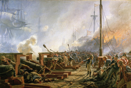 ltwilliammowett:Lieutenant Willemoes of the Royal Danish Navy fights his ship Gerner Radeau during t