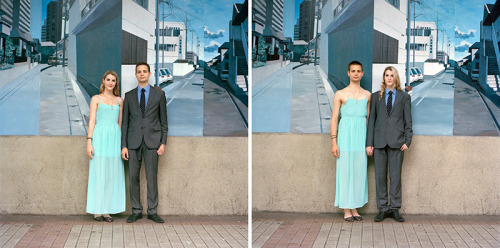 itscolossal:  Switcheroo: Quirky Portraits of Couples Swapping Clothes by Hana Pesut