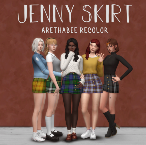 merulaverse: @arethabee’s jenny skirt recolored in 20 offical canadian tartans!I bought these really