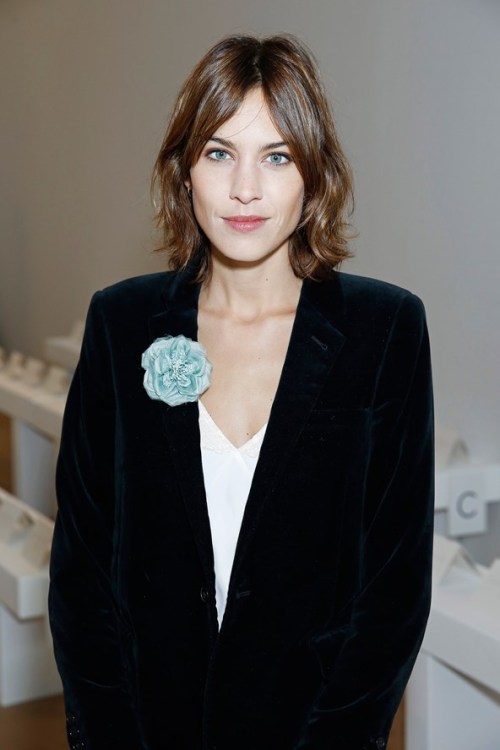 Alexa Chung attends the Emilia Wickstead show during London Fashion Week Autumn/Winter 2016/17 at on February 20, 2016 in London, England.