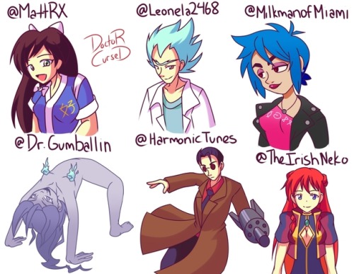 Last weeks doodle requests finally colored in.  The anime convention took a lot out of me. 