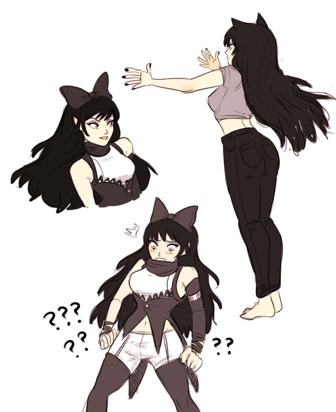 random blake/weiss draws?? slight nsfw warning for real