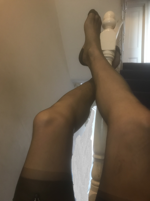 sandraclapham: My Cervin stockings Would have liked to have my ankles tied up