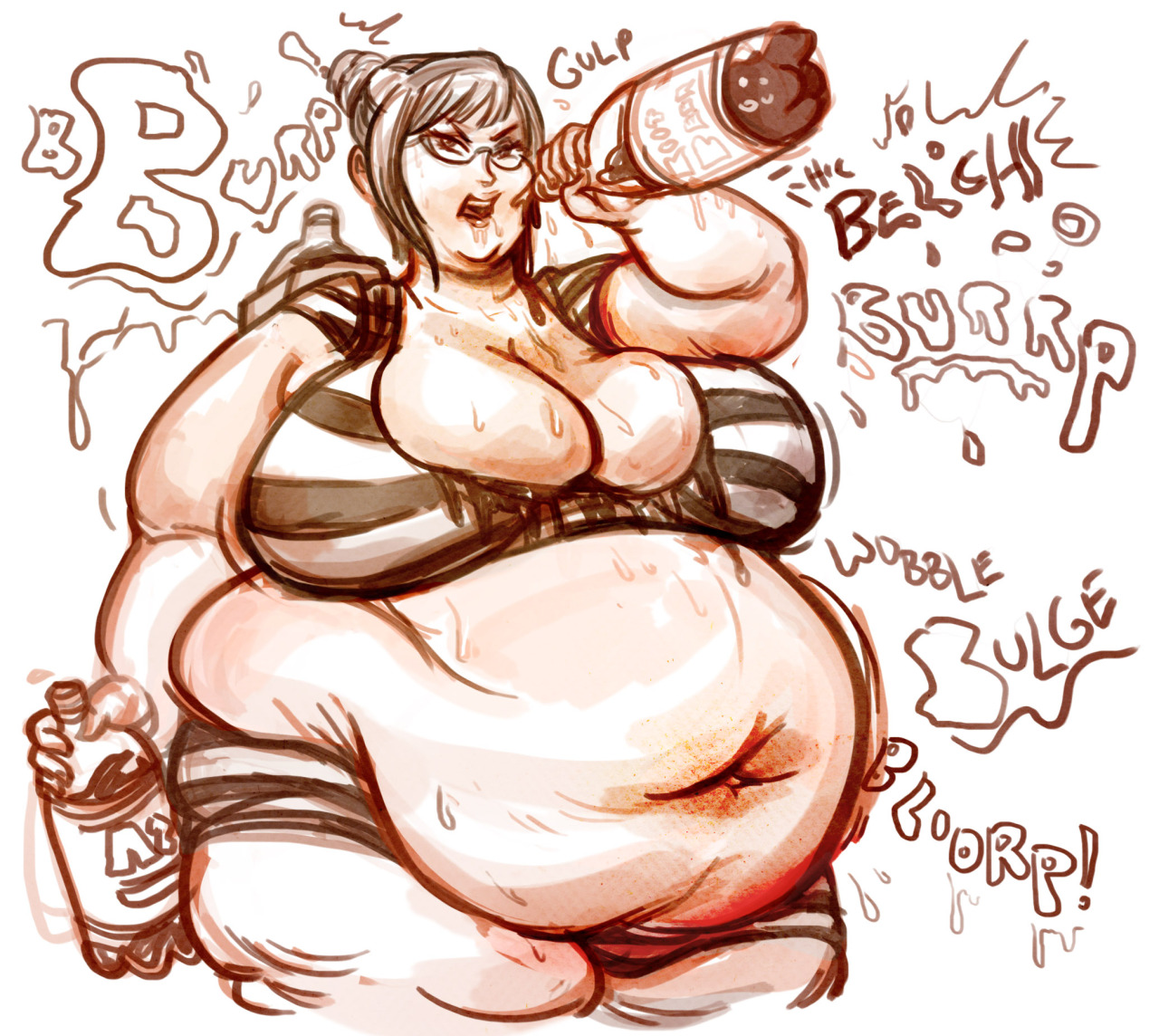 fatline:  Meiko you bloaty bloaty girl! *Belch* Too much root beer! Root beer queen