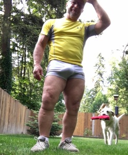 dampnw59:Dogs are the best. They keep us grounded. My pups remind me about what really is important. He’s  telling me “Here I am, play with me”. How can one resist such a happy and cute guy like that.  The phone gets put away;  I throw his toy,