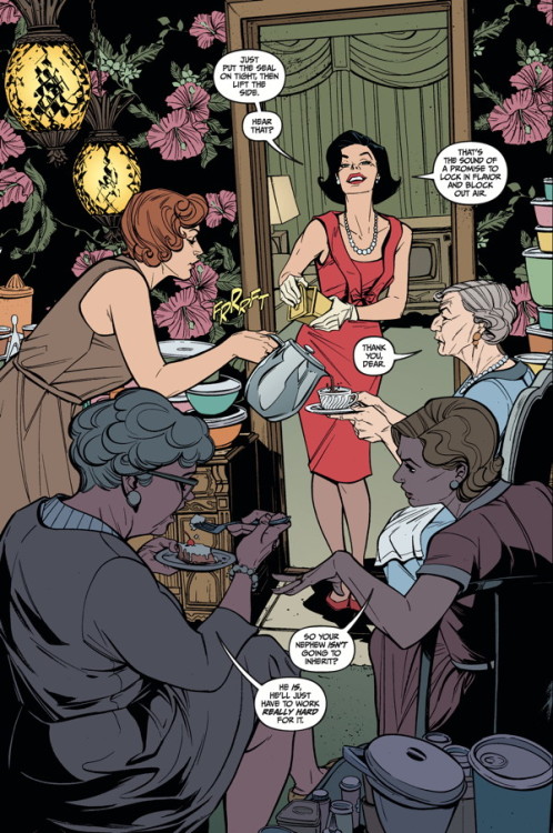 darkhorsecomics:The killer housewife is back! The Schuller family has moved to Cocoa Beach, Florida,