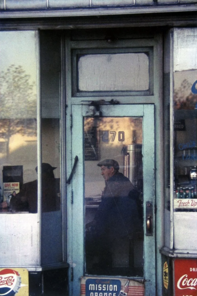 Saul Leiter     Blue Door, Patterson, New Jersey     c.1955
