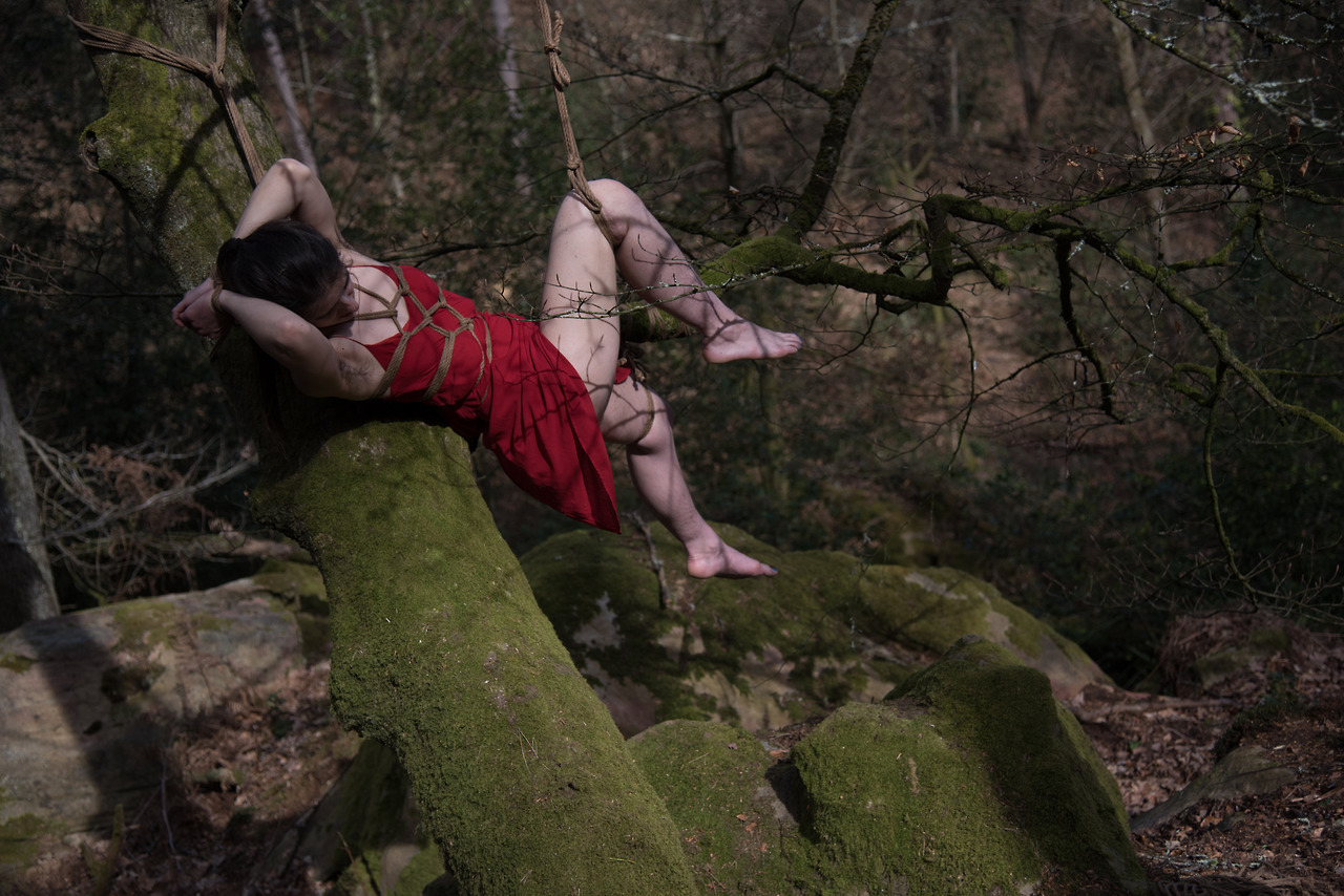 shibartiste: In the woods with May Dosem (Botanique de la mort).  Photos by Aude