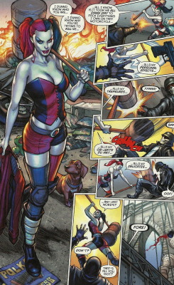 thelostbeta:  To the idiots complaining about Harley’s red and blue look. HAVE YOU EVER HEARD OF NEW 52? 