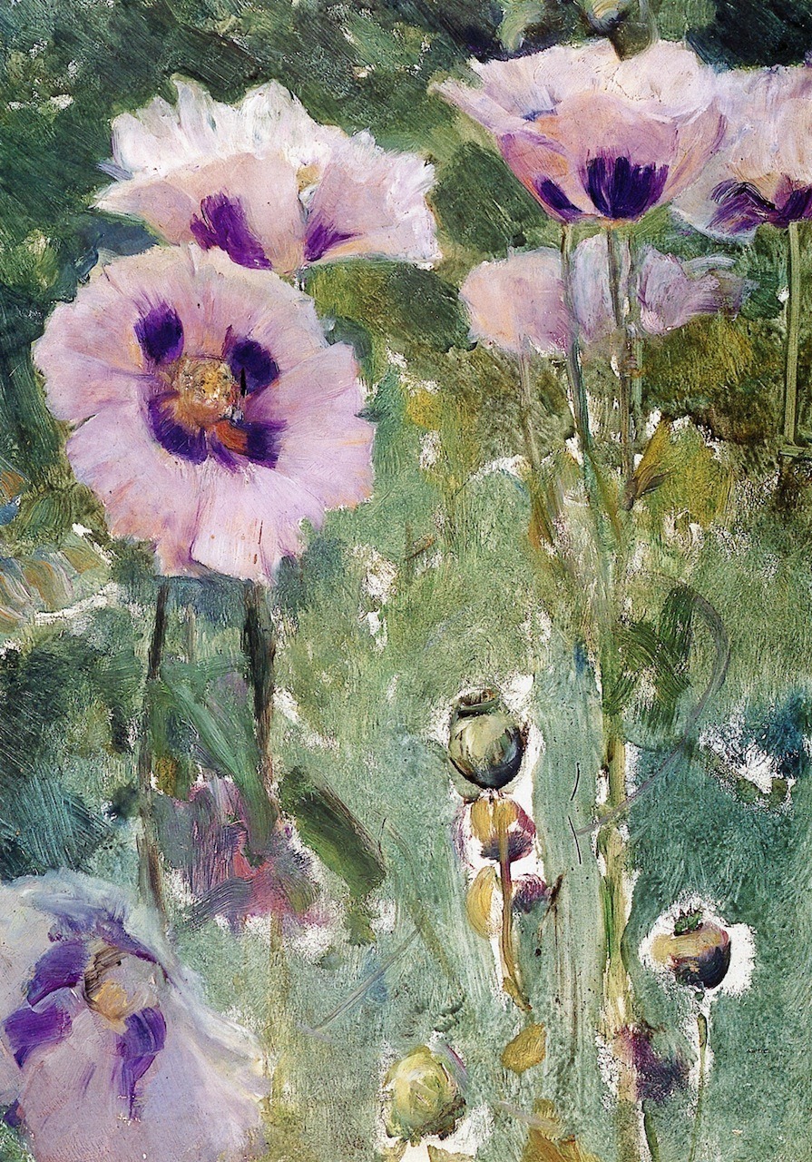 poboh:  Poppies, Pavillon Colombe, 1919, Walter Gay. (1856 - 1937) - Oil on Panel