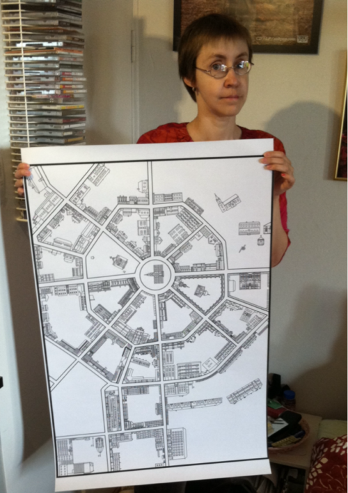 inariedwards:The city artist is ready. The invitation to color your feelings about your home town is