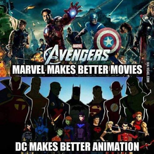 Just saying is all. Love them both.   #marvel #dccomics