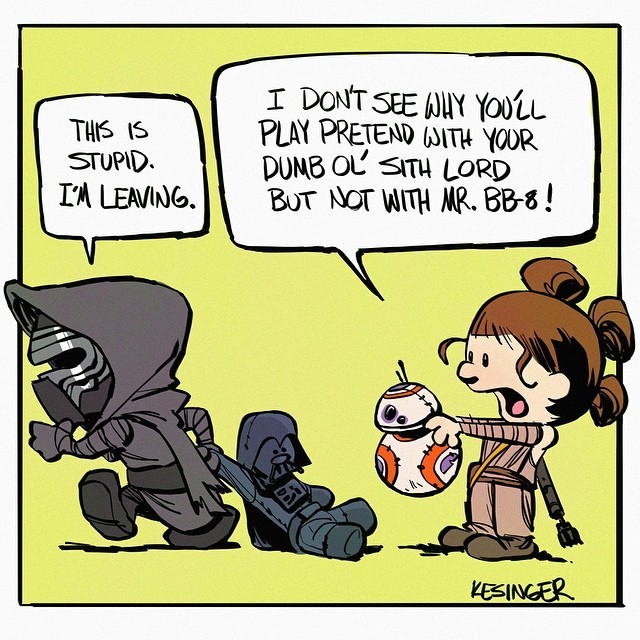 archatlas:  archatlas:  Calvin and Hobbes: The Force Awakens #2   Brian Kesinger