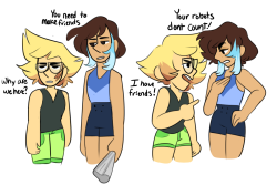 amedote: Human AU where peridot meets amethyst at an amusement park