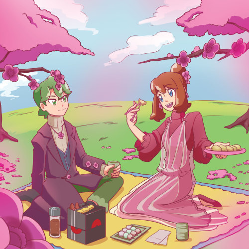 Happy Contestshipping day!!A Sakura viewing picnic date!