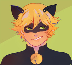 pooplorf:  drew a small chat noir so i could try on a different coloring approach;;;;