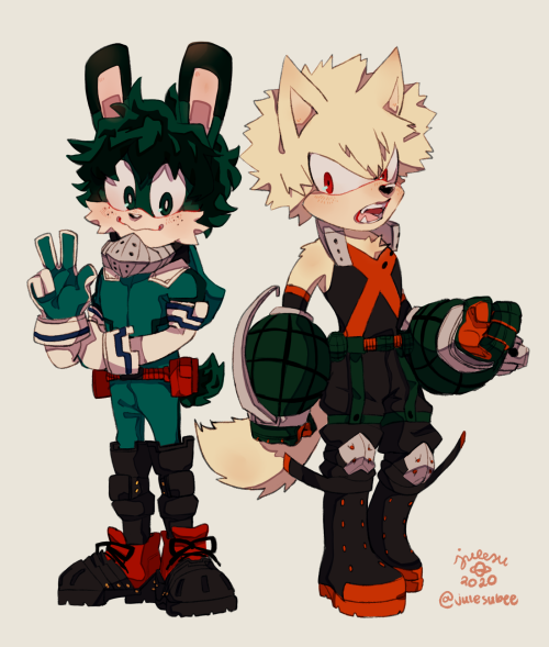 BakuDeku but make it Sonic!! + some cute stuff :’) It’s Deku the Bunny and Bakugo t