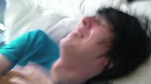 omgitsphan:  Dan trying to wake Phil up. 