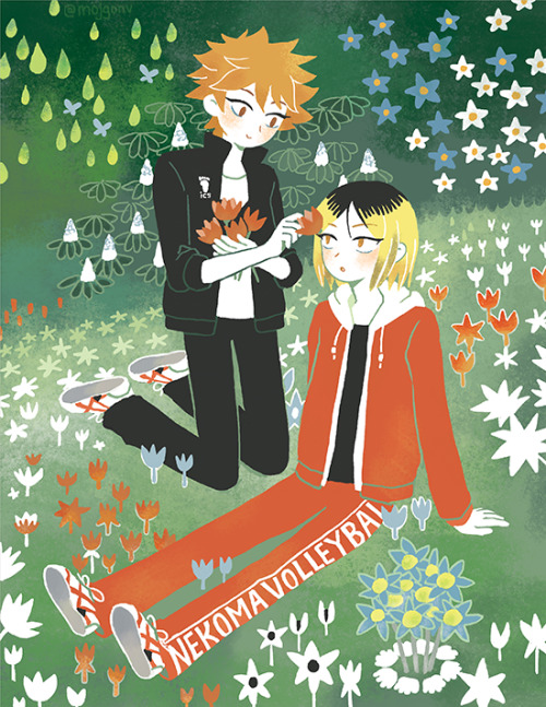 mojgon: celebrating kenhina for 5/10!! ^_^ My new fanbook for AX will be Haikyuu illustrations in Mo