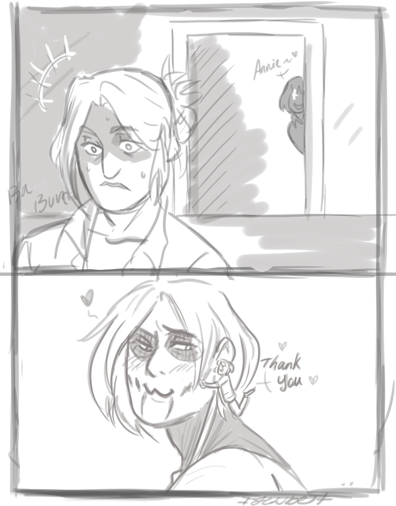 ijessbest:A dumb little comic about Armin wanting a piggyback ride….