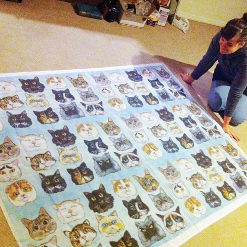 adventurebeast:Cats of the Internet part 2! I got my cats printed on fabric and I plan on making the