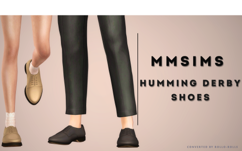 MMSIMS Humming Derby Shoes V1 &amp; V2:polycount: 5kv1 has flat sole, v2 has more platform solefully